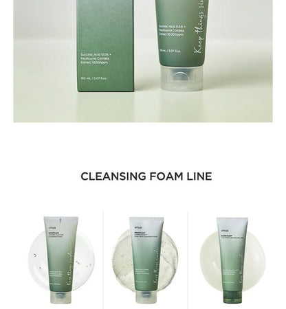 ANUA HEARTLEAF SUCCINIC MOISTURE CLEANSING FOAM