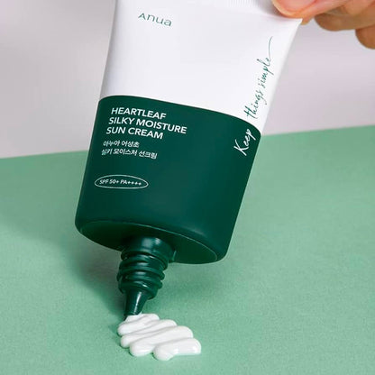 ANUA HEARLEAF SILKY MOISTURE SUNCREAM  SPF50